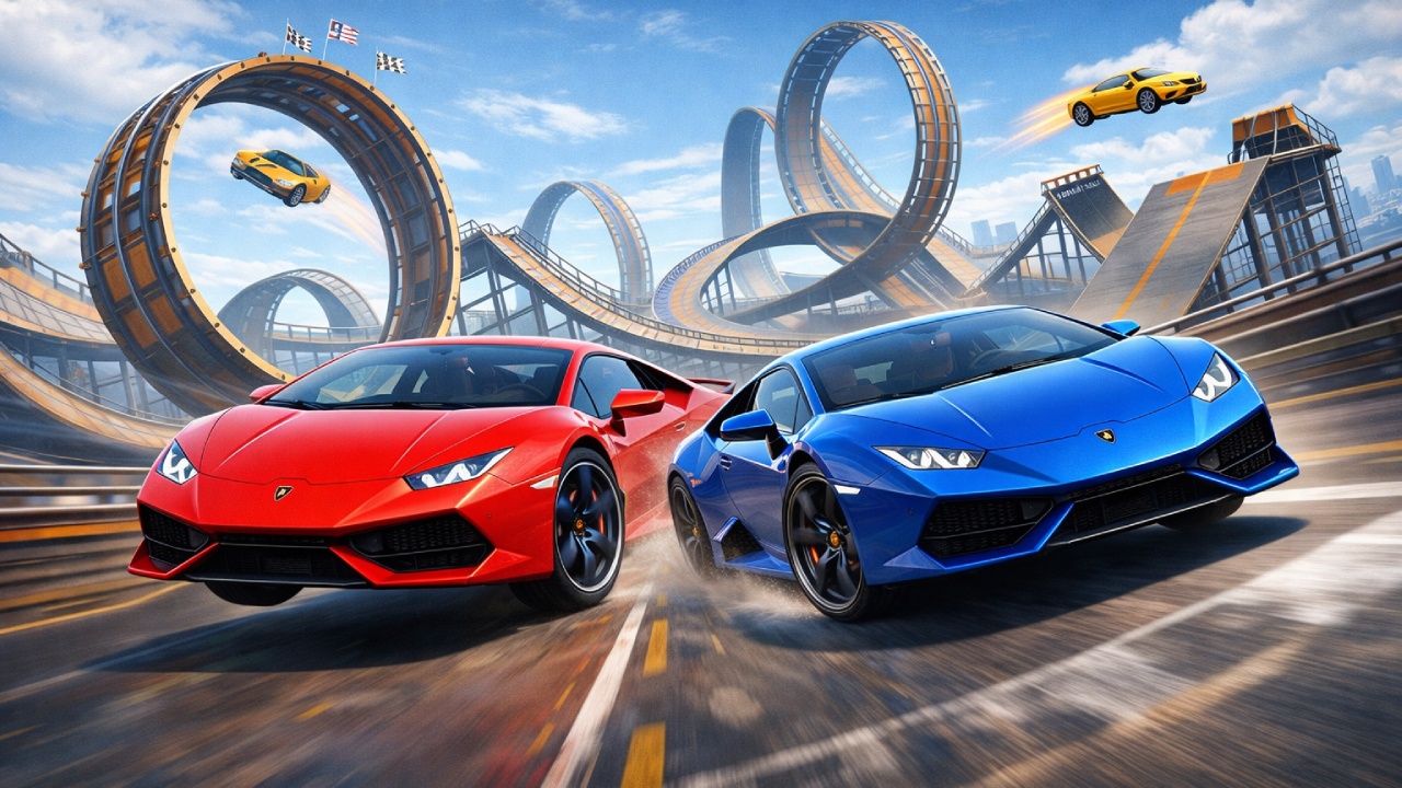 Cool SuperCars Stunts PvP gameplay artwork