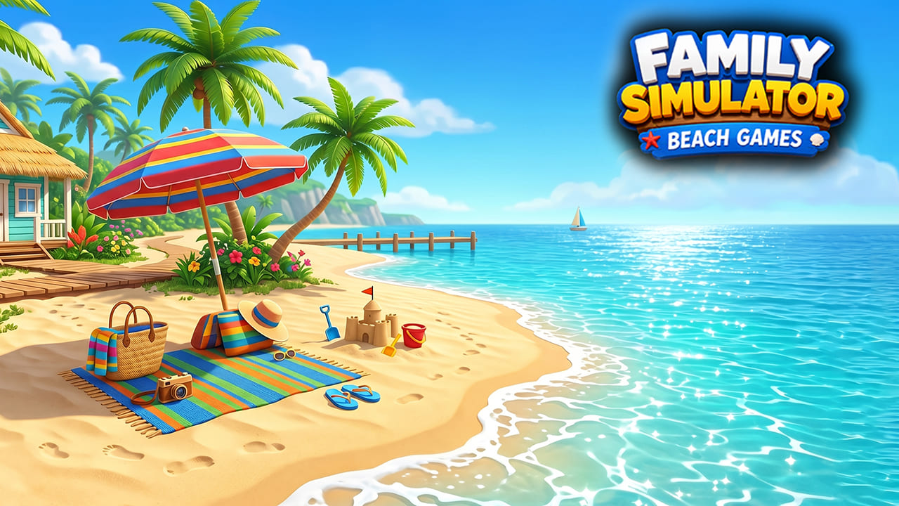 Family Simulator Beach Games gameplay artwork