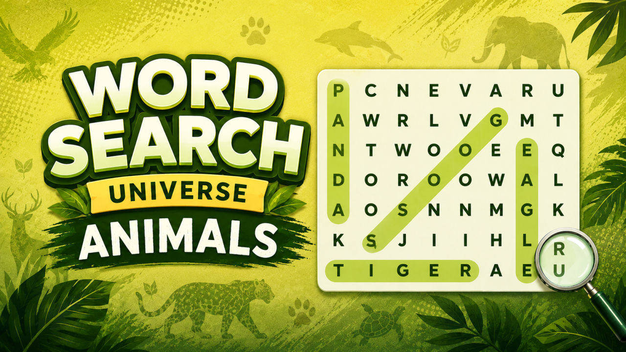 Word Search Universe Animals gameplay artwork